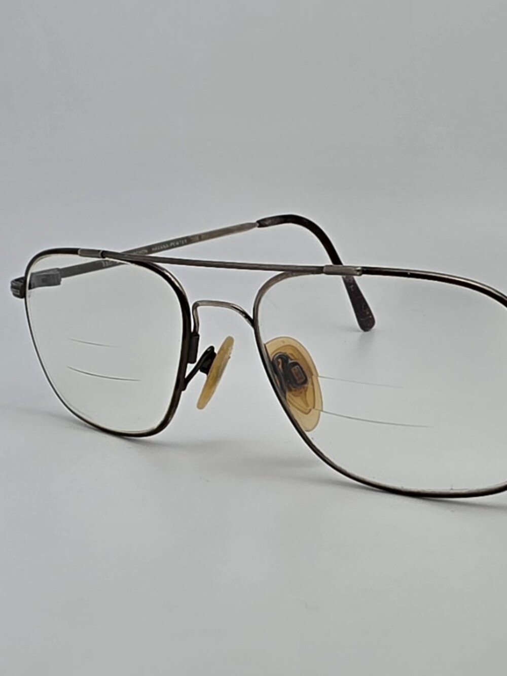 Marchon Flexon Autoflex 39 Havana Pewter Aviator Eyeglasses Frame Japan 55mm